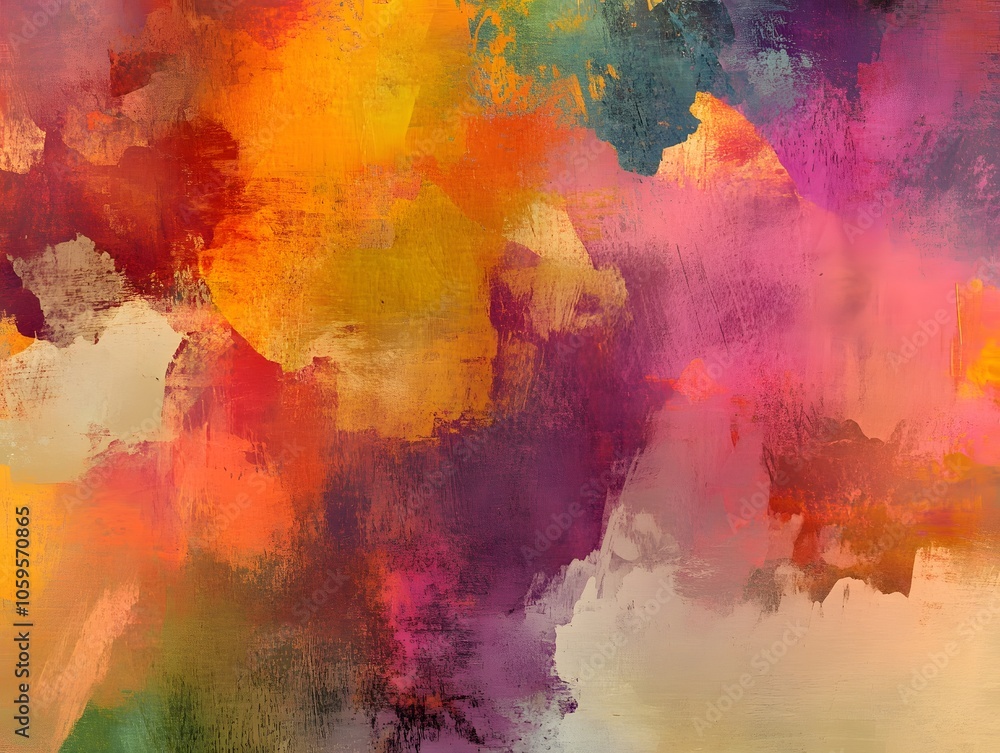 Fototapeta premium A colorful abstract artwork that captures the mood of a colorful autumn forest