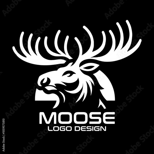 Moose Vector Logo Design photo