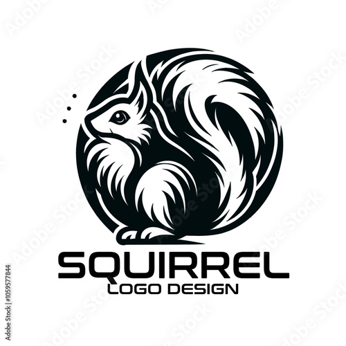 Squirrel Vector Logo Design photo