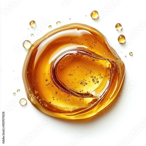 Close-Up of Cannabis THC CBD Extract Concentrate, Hemp Distillate Oil Budder Sauce Terpenes Isolated on White Background, Pure Organic Detail Macro for Marketing Business Online Shop