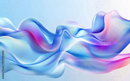 Wallpaper Mural Abstract blue and purple background with flowing cloth shapes, Torontodigital.ca