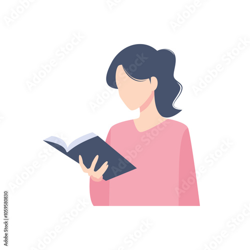 girl reading a book