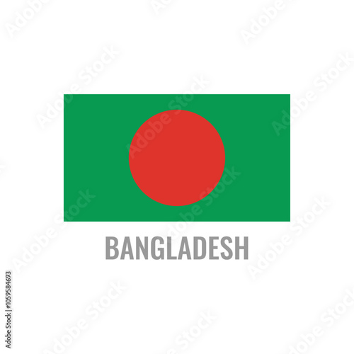 Bangladesh flag icon. The country sign. Rectangle shape. Isolated on a white background. Vector image. Free Download Bangladesh flag icon. The country sign. Rectangle shape. Isolated on a white background. Vector image. - GFXLoad