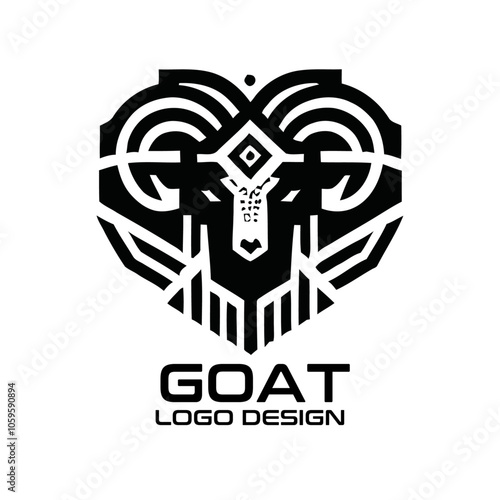 Goat Vector Logo Design photo