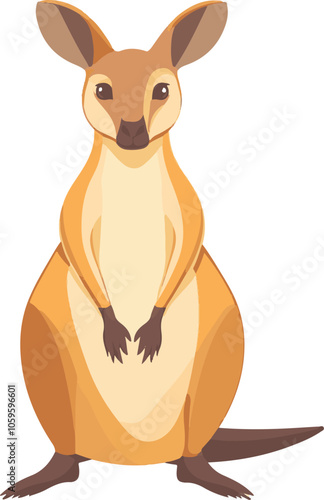 simple vector wallaby clipart
