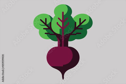 A beautiful beetroot silhouette design.