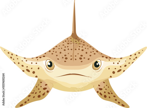 simple vector angelshark clipart