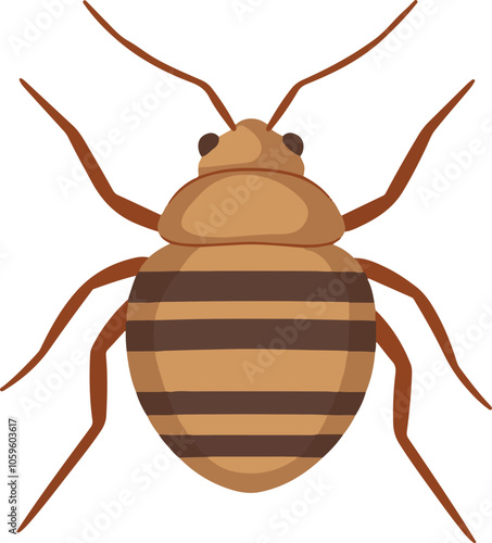 simple vector bed bug clipart