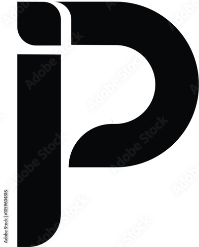 IP letter logo design. Letter IP Logo Design concept.
