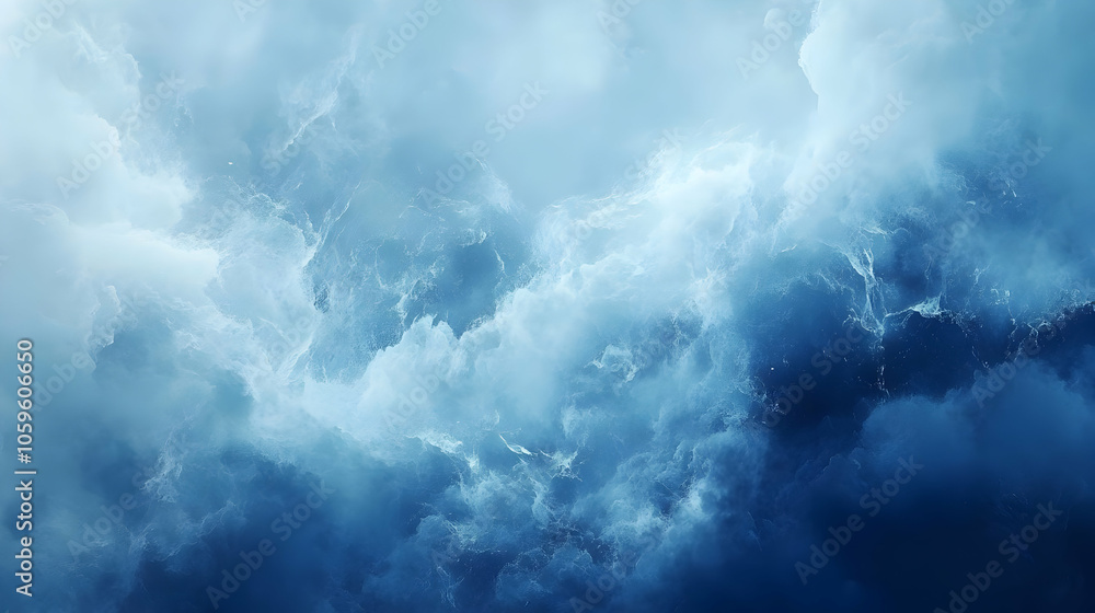 Obraz premium Abstract Blue and White Cloud Background