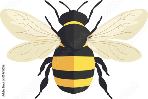 simple vector bumblebee clipart