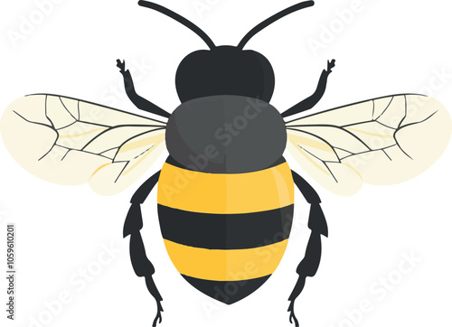 simple vector bumblebee clipart