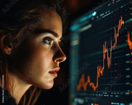 A behavioral finance expert studying how overconfidence bias affects day traders  performance, Behavioral Finance, Psychological and financial photo