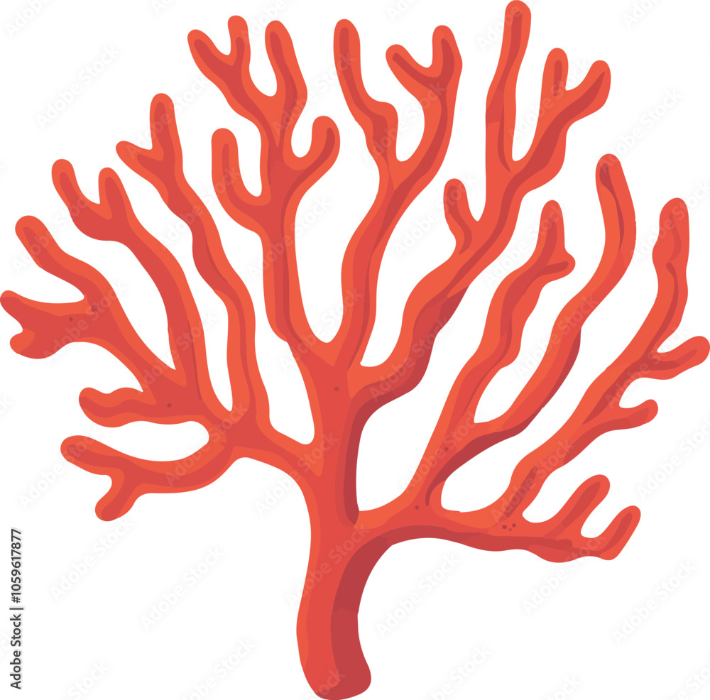 Naklejka premium simple vector coral clipart