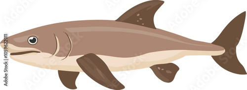 simple vector dogfish clipart