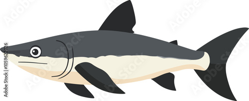 simple vector dogfish clipart