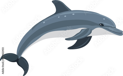 simple vector dolphin bottlenose clipart