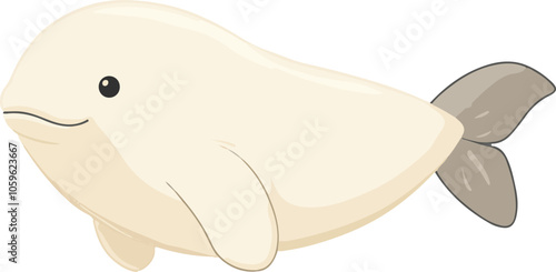 simple vector dugong clipart photo