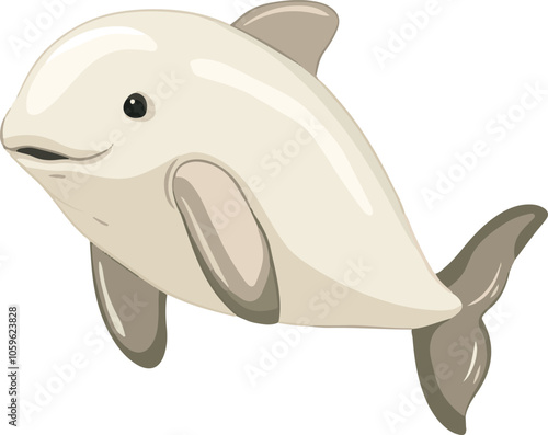 simple vector dugong clipart photo