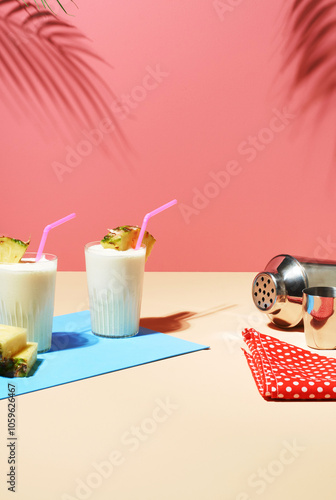 Pina colada cocktails photo