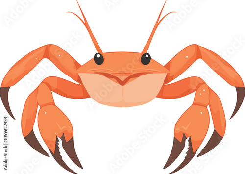 simple vector fiddler crab clipart