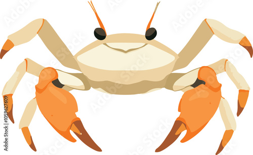 simple vector fiddler crab clipart