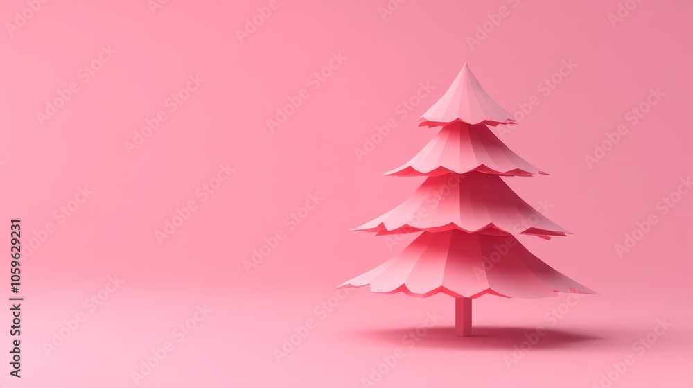 3d rendered pink christmas tree illustration 3d rendered pink christmas tree illustration