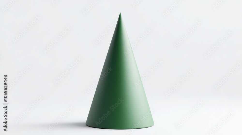 Fototapeta premium 3d rendered green christmas tree shape isolated on white
