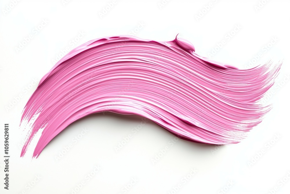 A pink brush stroke on a white background A pink brush stroke on a white background