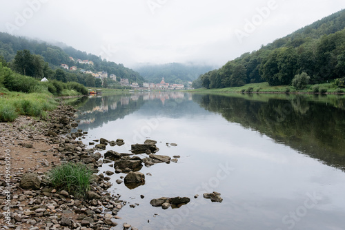 View of the beautiful landscape of Konigstein photo