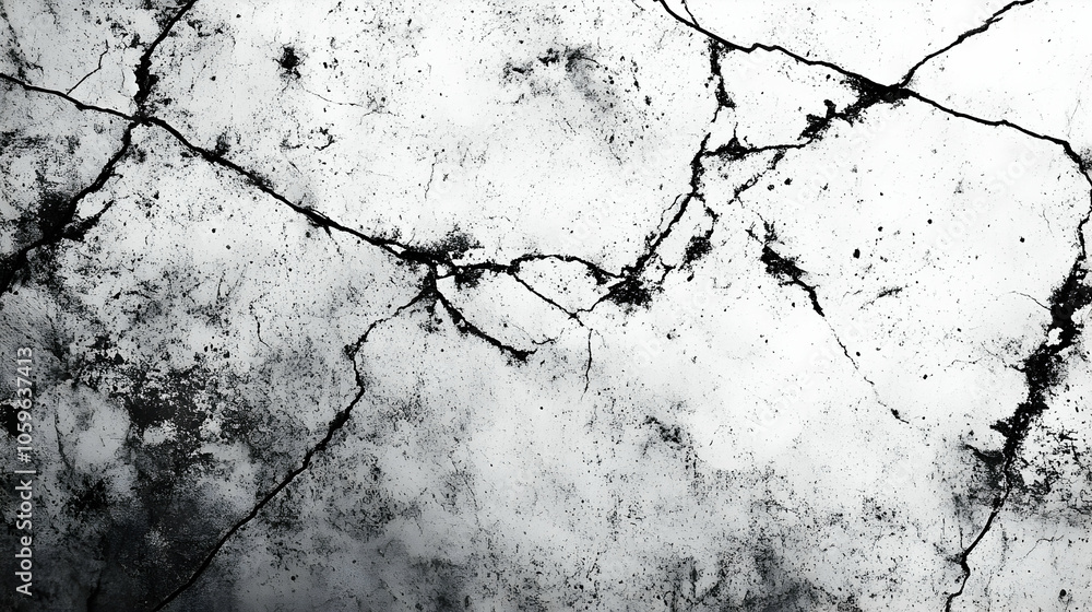 Obraz premium Cracked White Concrete Texture Background