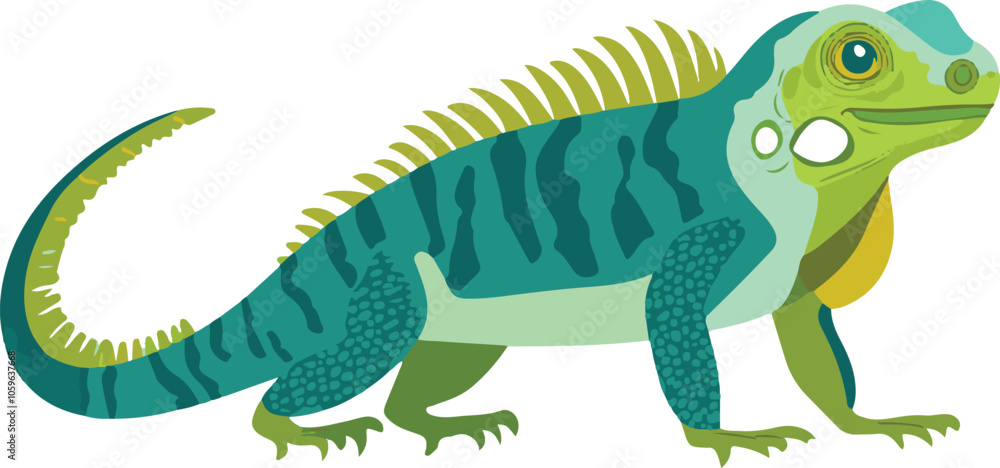 Fototapeta premium simple vector iguana clipart