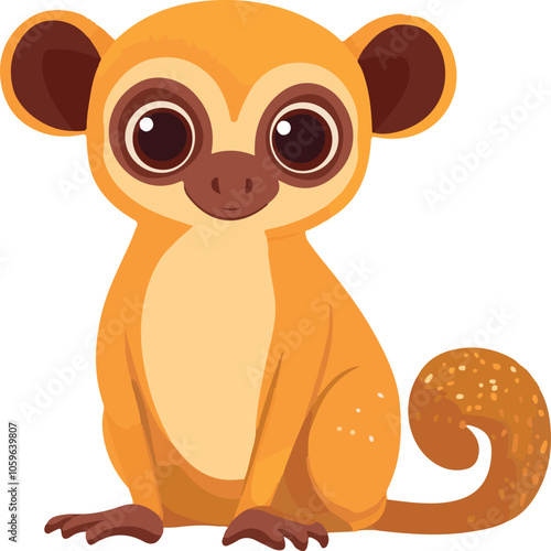 simple vector kinkajou clipart photo