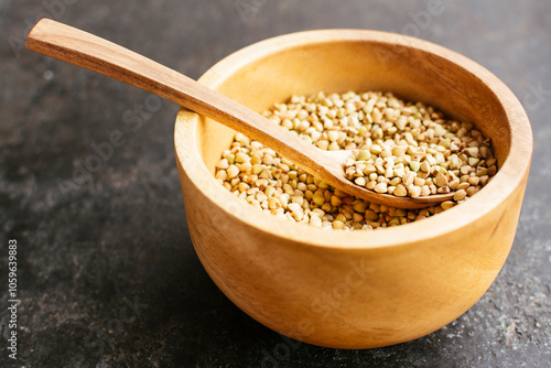 Hemp seeds photo