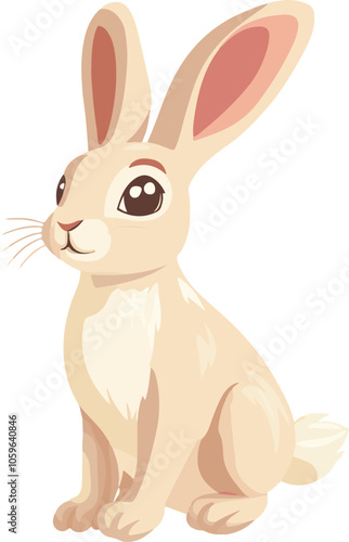 simple vector lagomorph clipart