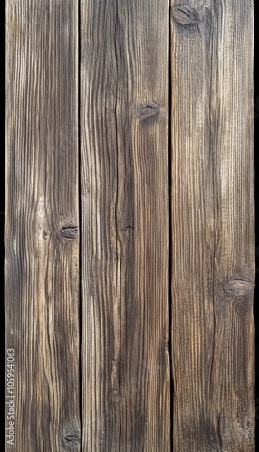 Close-up of weathered wooden planks with a rustic, aged texture. photo