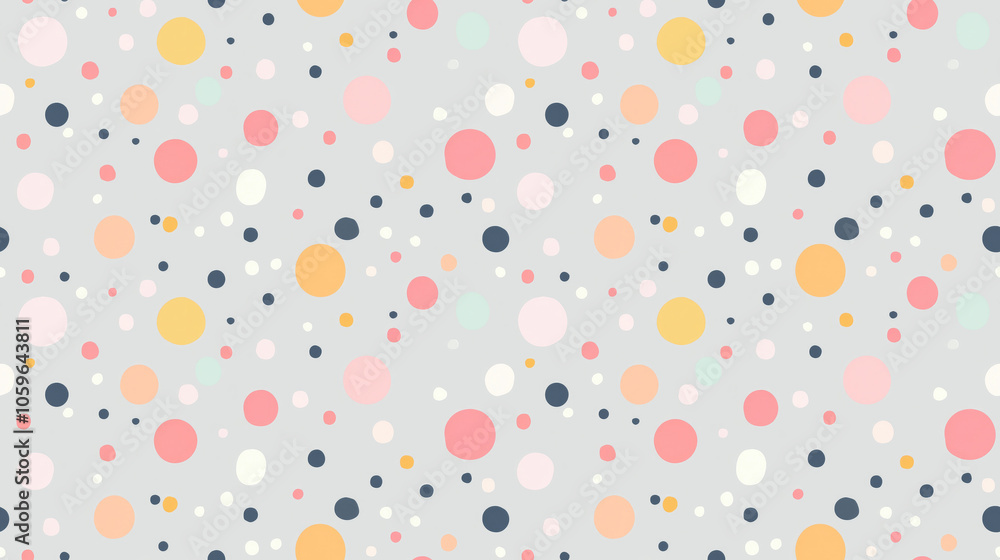 Polka dot seamless pattern on gray background playful design ideal for children s parties and baby showers wallpaper cards wrapping paper stationery Polka dot seamless pattern on gray background playful design ideal for children s parties and baby showers wallpaper cards wrapping paper stationery
