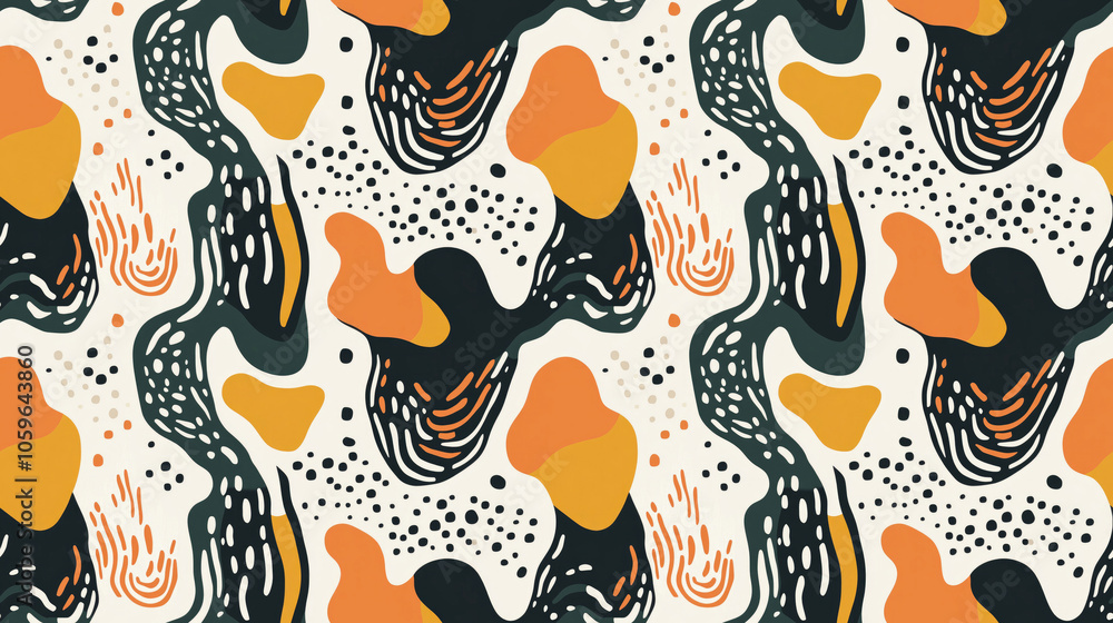 Obraz premium Seamless contemporary abstract pattern for interior wall art creative design for canvas prints and digital production