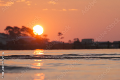 Sunrise over Beach Houses Florida photo