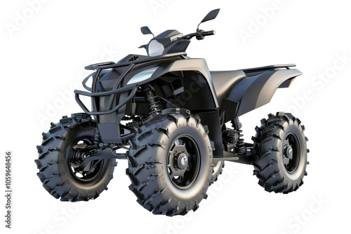 ATV Quad in action Isolated On Transparent Background
