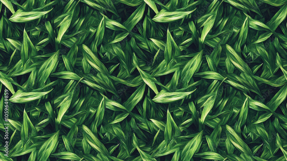 Fototapeta premium Seamless hand drawn texture of green grass for background design nature inspired artistic canvas