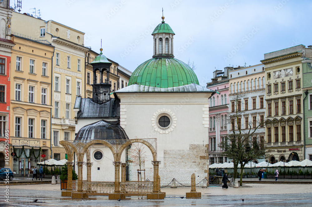 Fototapeta premium Walking in the old town in Krakow, Poland