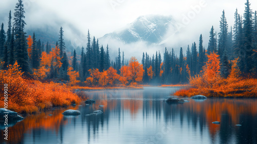 landscape with lake, alaska wilderness, wild beauty, remote landscapes