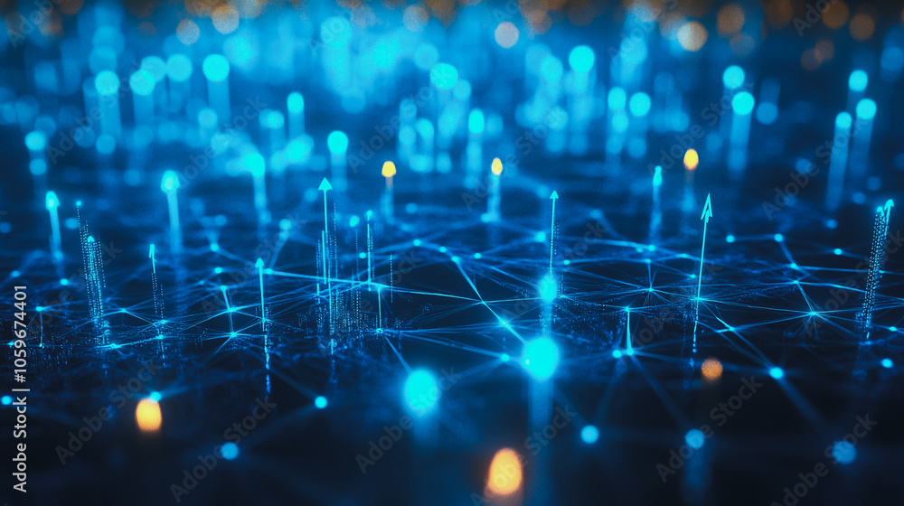 Obraz premium abstract professional business team people innovation connection of line from nail node to node on map background , networking concept