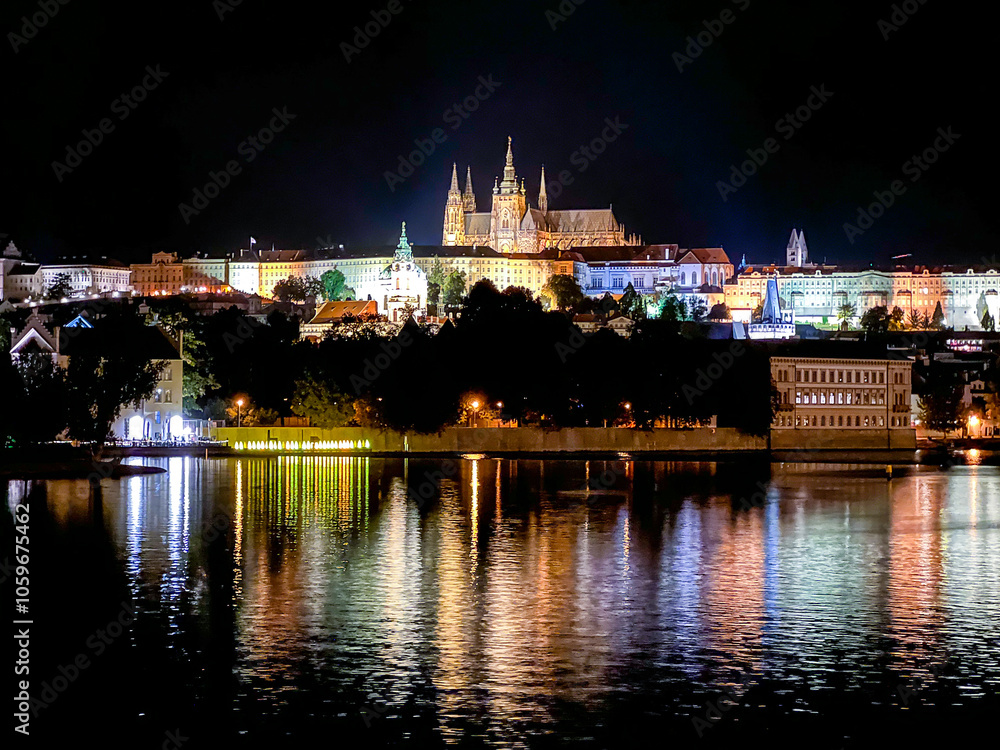 Obraz premium Prague, Czech Republic - city night view