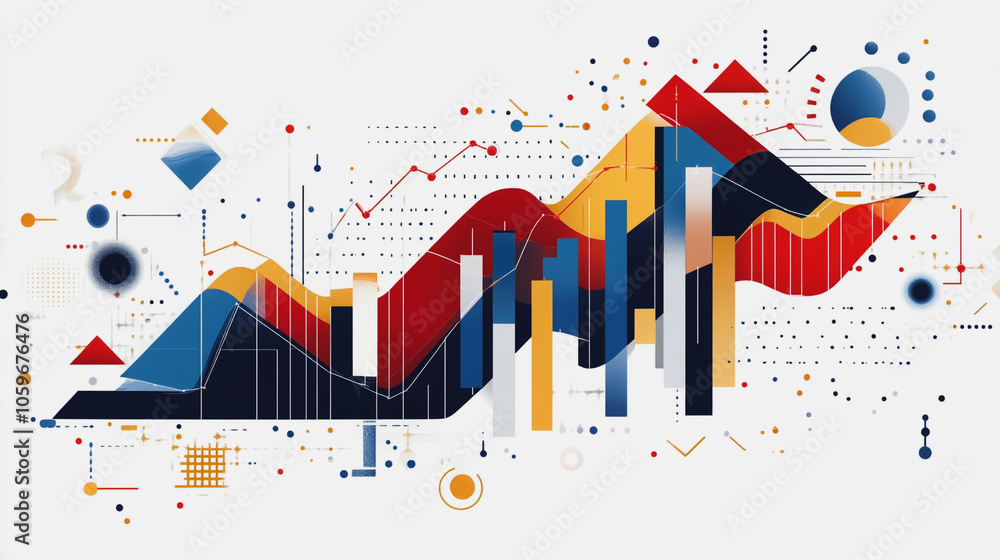 Obraz premium charts and graphs with statistics to innovative analyze business potential and forecast future development of companies growth.