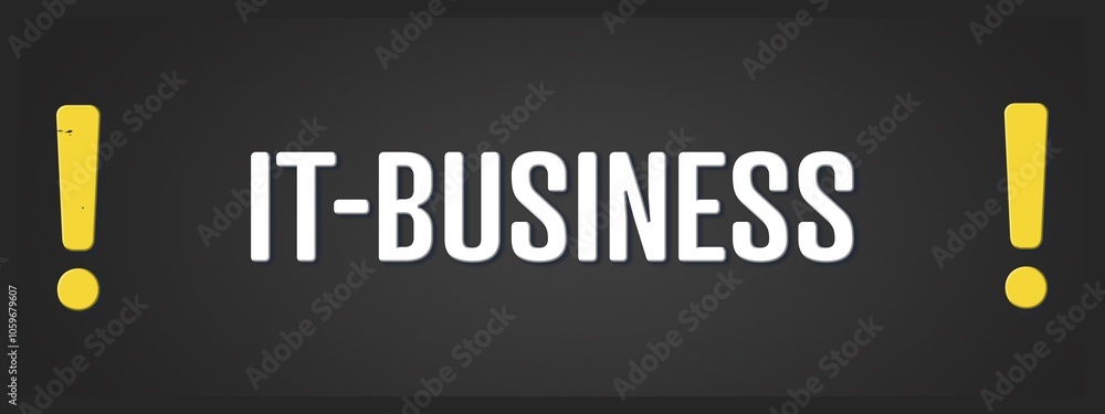 Fototapeta premium IT-Business. A blackboard with white text. Illustration with grunge text style.