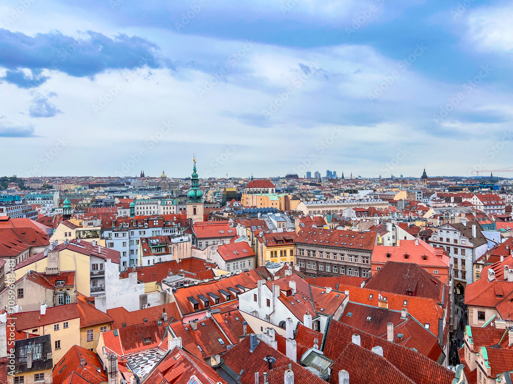 Obraz premium Prague, Czech Republic - aerial city view