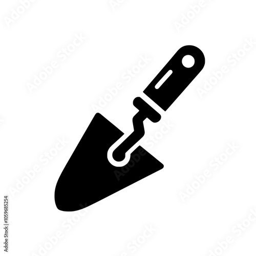 Garden trowel vector illustration isolated gardening and landscaping tool for eco-friendly and outdoor project themes
