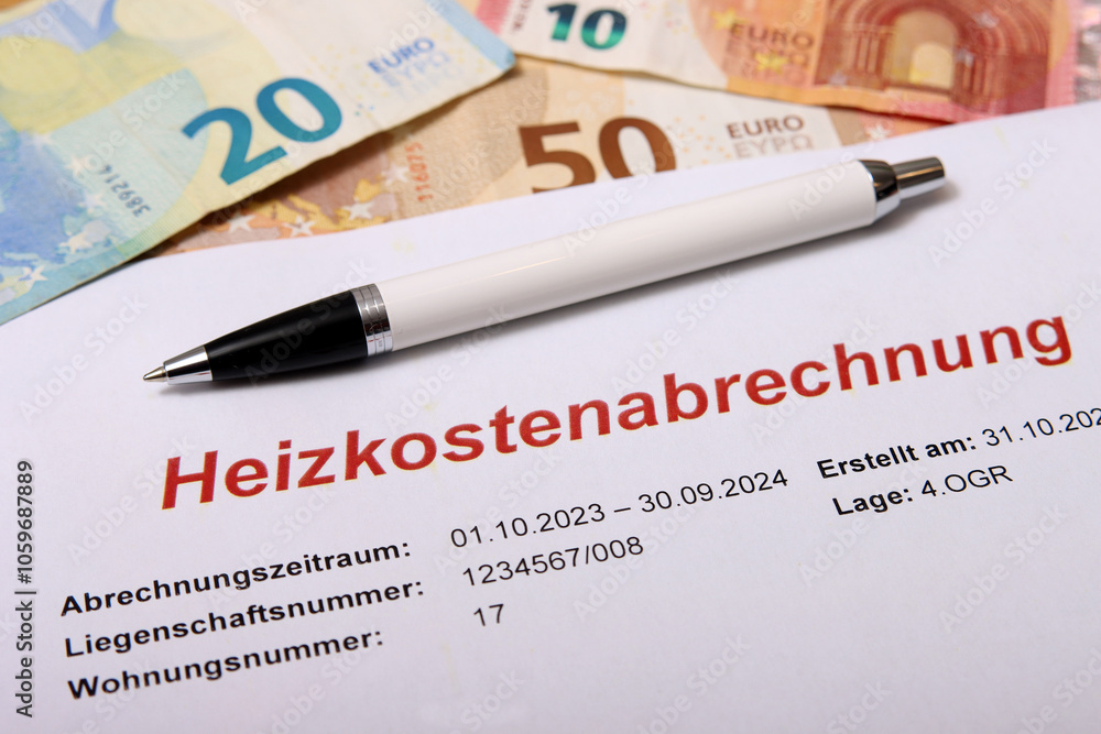 Obraz premium Abrechnung der Heiz- und Hausnebenkosten